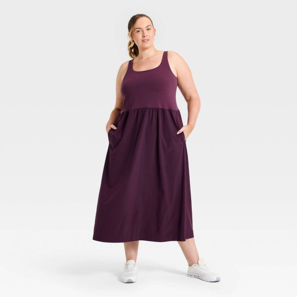 Women's Woven Travel Dress - All In Motion Dark Purple 2X